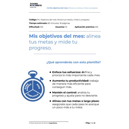 Mis objetivos del mes: Alinea tus metas y mide tu progreso