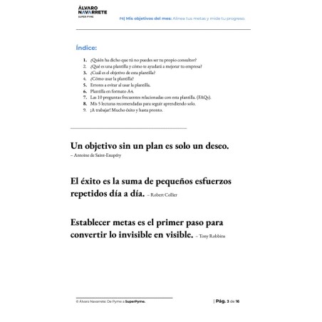 Mis objetivos del mes: Alinea tus metas y mide tu progreso