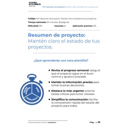 Resumen de proyecto: Mantén claro el estado de tus proyectos