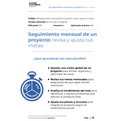 Seguimiento mensual de un proyecto: Revisa y ajusta tus metas mensuales