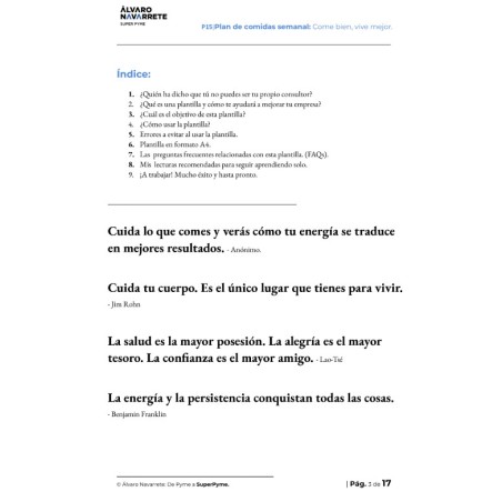 Plan de comidas semanal: Come bien, ten más energía, vive mejor