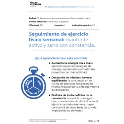 Seguimiento de ejercicio físico semanal: Mantente activo y sano con constancia