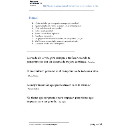 Plan de mejora personal: transforma tu vida, paso a paso con la "rueda de la vida"
