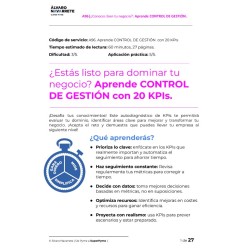 Aprende CONTROL DE GESTIÓN con 20 KPIs y conviértete en un experto