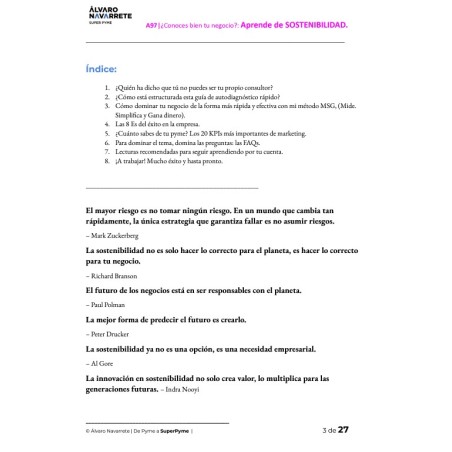 Aprende de SOSTENIBILIDAD con 20 KPIs y conviértete en un experto