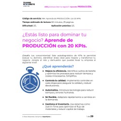 Aprende de PRODUCCIÓN con 20 KPIs y conviértete en un experto