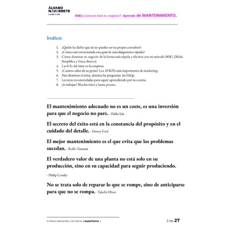 Aprende de MANTENIMIENTO Total Productivo (TPM)con 20 KPIs y conviértete en un experto