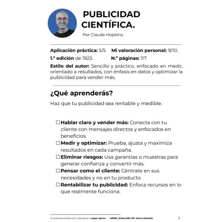 Publicidad científica por Claude Hopkins